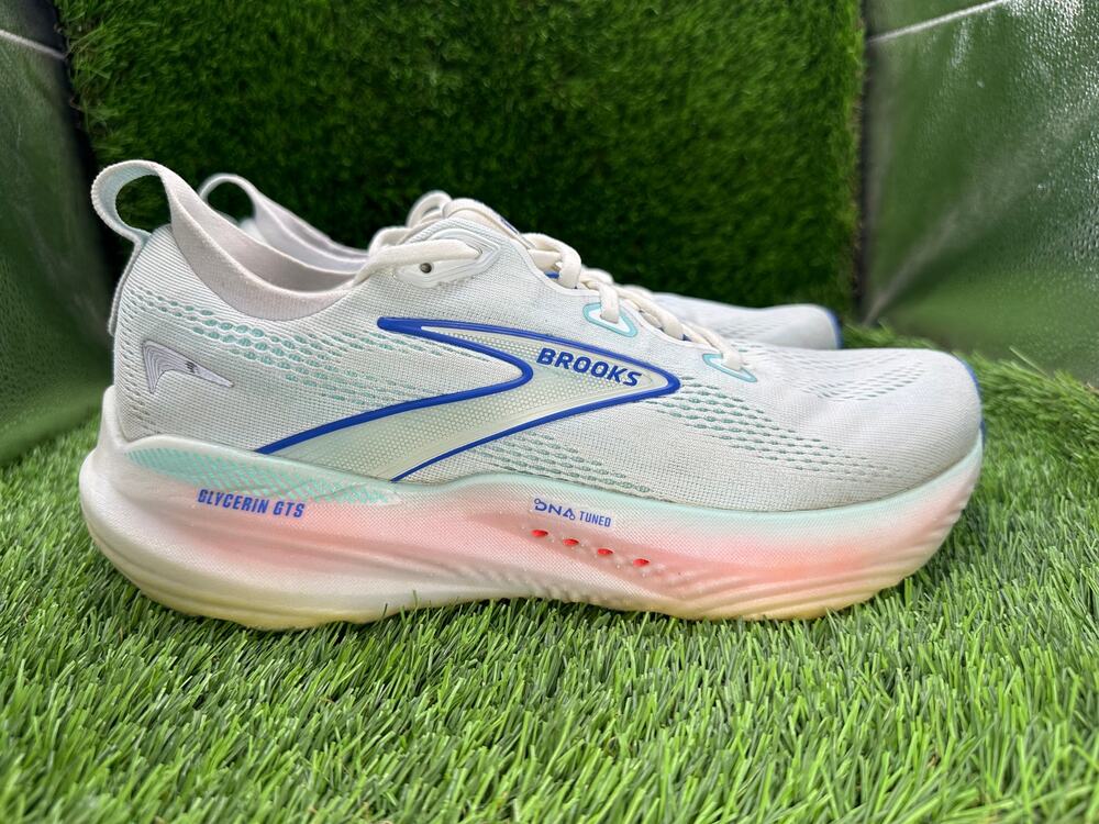 Brooks Glycerin GTS 22 1204351B110 Athletic Sneaker Women's 10.5B White Jacquard
